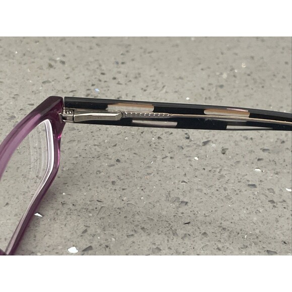 AZC220 COL 80 purple Eyeglasses Frames ONLY Rectangle Full Rim 49-15-135 - Picture 4 of 10